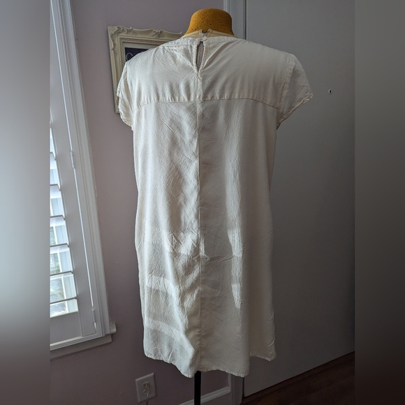 Women's Xhilaration Dress Cream with Embroidery and Pockets - Picture 4 of 9